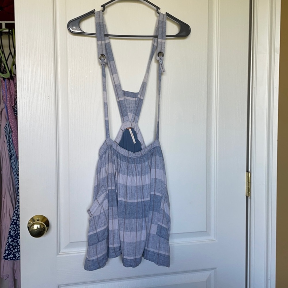 Free people plaid overalls